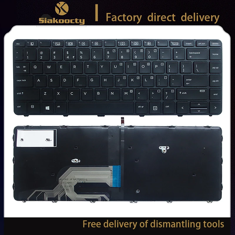 

Siakoocty клавиатура с подсветкой для HP Probook 430 440 G3 G4 640 G2 Series
