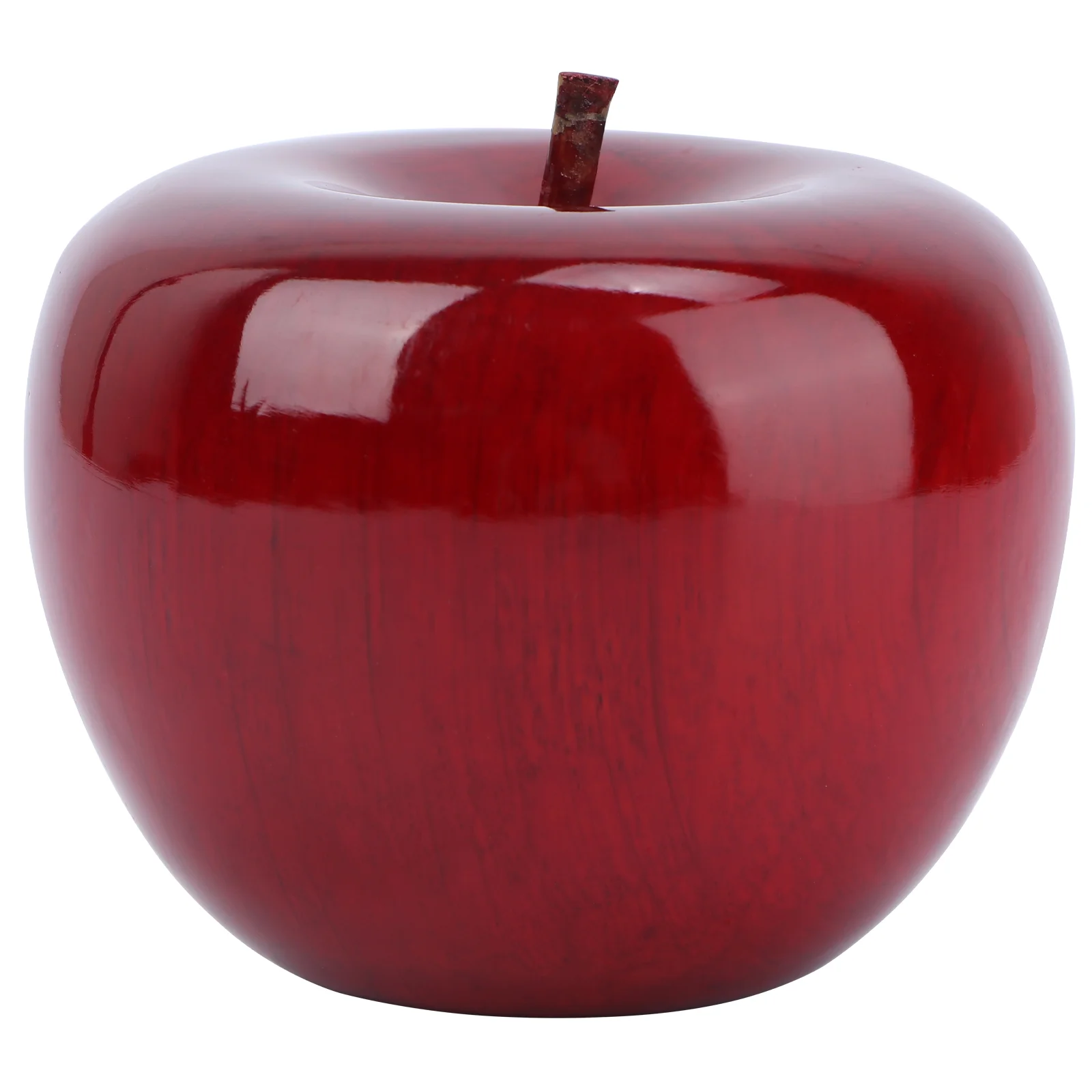 

1pc Christmas Apple Adornment Apple Model Decoration Sandalwood Craft (Red)