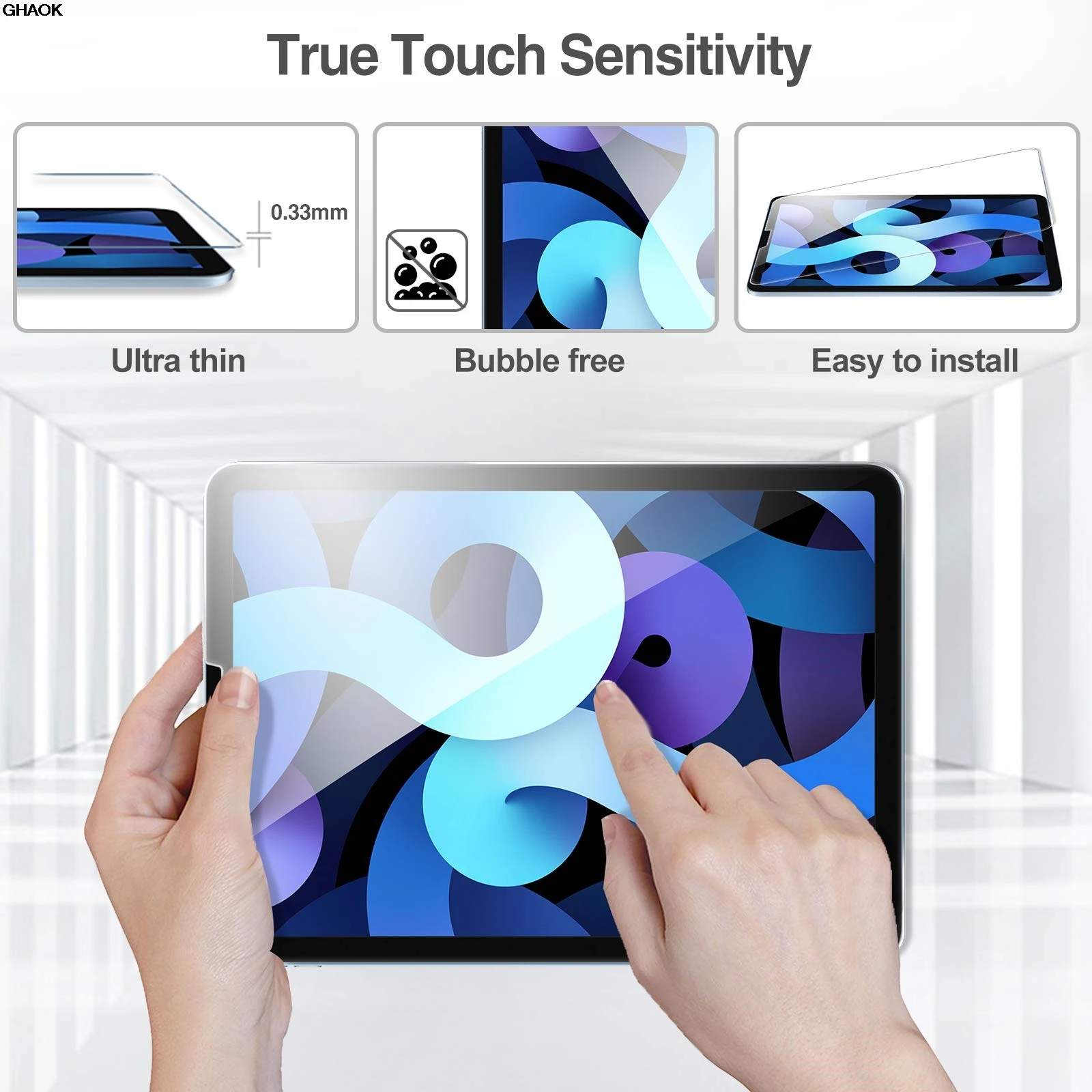 Фото Защитная пленка для экрана для Apple iPad Air Pro 11 дюймов 2024 9,7 10,2 10,5 10,9 4, 5, 6, 7, 8, 9, 10, 11-го поколения, пленка из закаленного стекла №4