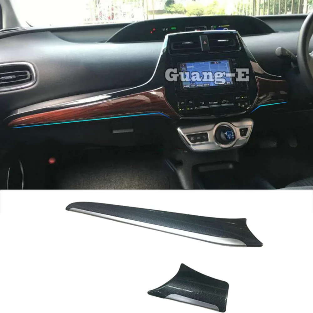

For Toyota Prius 2016 2017 2018 2019 Stick ABS Plastic Outlet Vent Conditioning Frame Glove Box Front Trim Lamp Trim Part 2pcs