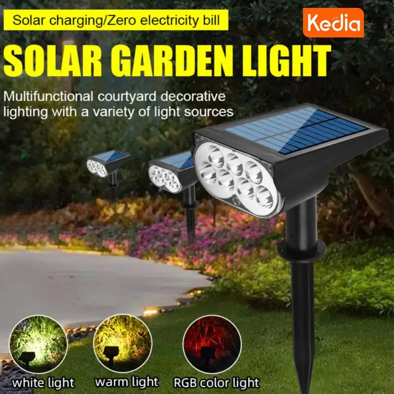 

Kedia Solar Lawn Lamp Landscape Spotlight Solar Wall Light Waterproof Warm White RGB Solar Spot Lights Outdoor For Yard Patio