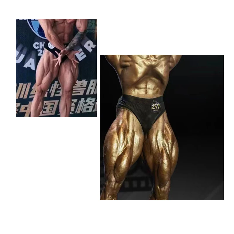 Фото IFBB NPC профессиональные классические брюки для фитнеса, плавки для бодибилдинга, брюки для соревнований, шорты для плавания, мужские №1