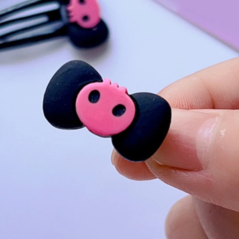 Милая заколка для волос в форме черепа с бантиком подростков виде утконоса/зажим