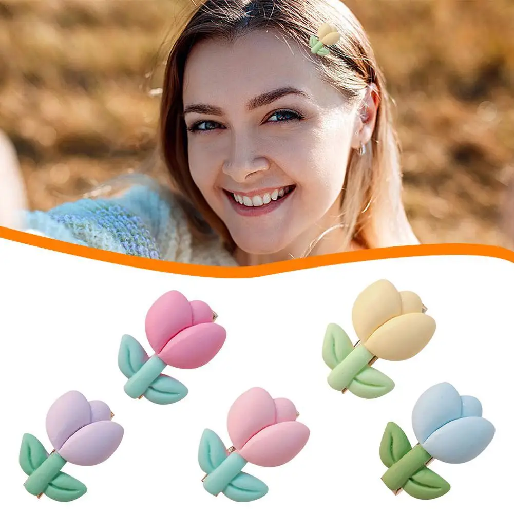 

Cute Design Rose Red Hair Clip Side Bangs Hair Clip Candy Color Hair Clip Bright Candy Color Purple Hair Accessories Duck Beak