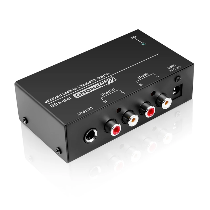 

Ultra-Compact Phono Preamp Preamplifier With Rca 1/4Inch TRS Interfaces Preamplificador Phono Preamp PP400,US Plug