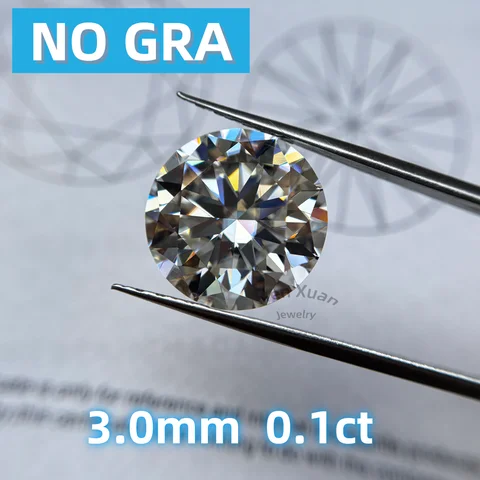 Муассанитовые бусины  D color 0,9-25 мм