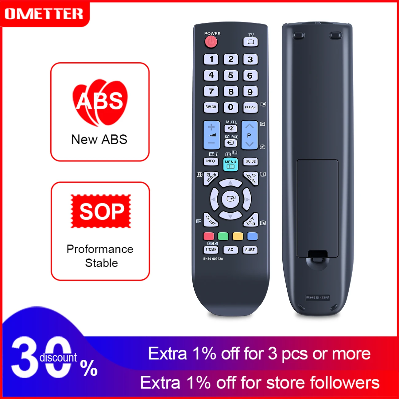 

Smart Remote Control Replacement for Samsung BN59-00865A BN59-00942A AA59-00496A AA59-00743A AA59-00741A TV Remote Control