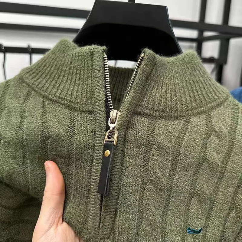 Шерстяные пуловеры вязаный свитер Мужская одежда зимнее Мужское пальто