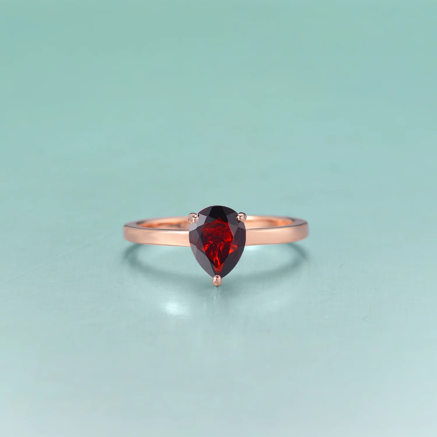 

GEM'S красивые кольца с натуральным гранатом, розовое золото, заполненный искусственными серебряными зубцами, обручальное кольцо, изысканные ювелирные изделия, подарок для женщины
