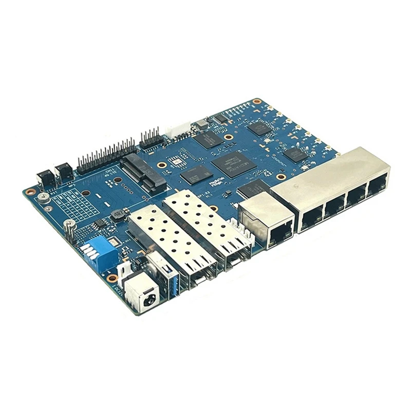 

Макетная плата с открытым исходным кодом Mediatek MT7986 четырехъядерный 2G DDR3 RAM + 8G EMMC Flash 2 SFP для бананов Pi BPI R3