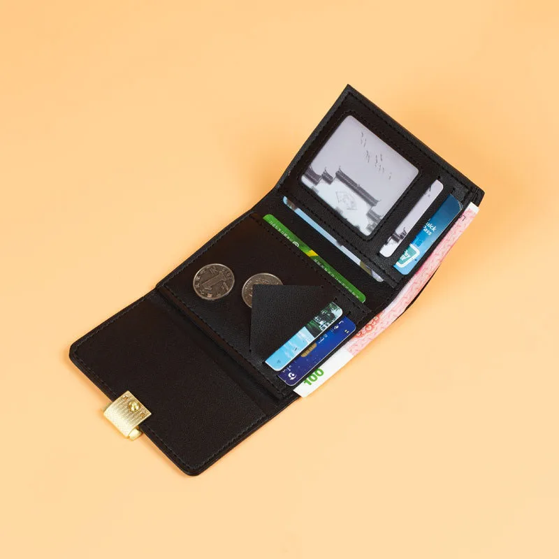 PU Leather Wallets for Women Short Purses Female Plaid Purses Card Holder Wallet Fashion Woman Small Photo Wallet Clutch Bag