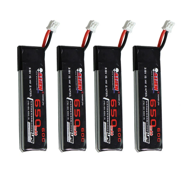 

ALIENRC 650mAh 1S 60C HV PH2.0 Moblite7 Tinywhoop литиевая батарея