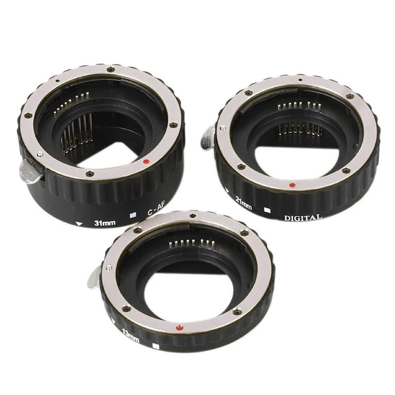 

1set Lens Adapter Metal Auto Focus AF Macro Extension Tube Lens Adapter Ring with Bag for Canon EOS