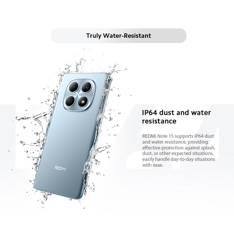 Фото Смартфон Xiaomi Redmi Note 15 Global Version с процессором MTK Helio G100-Ultra, 6.77-дюймовым AMOLED-дисплеем, камерой 108 МП и батареей 6000 мАч №5