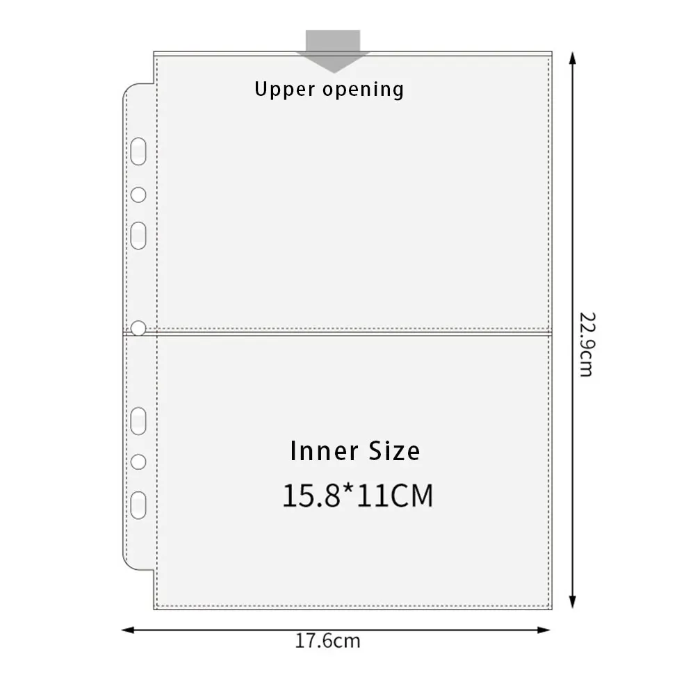 

Фотоальбом Findohope A5 прозрачный 3/7 колец 1/2/4/6 карманов 6x4