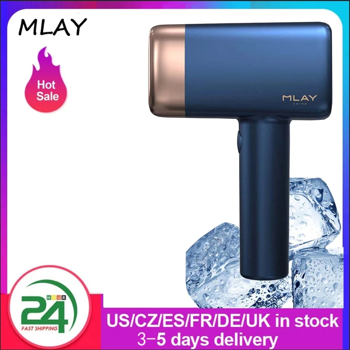 MLAY T14 Laser Hair Removal Device Ice Cooling IPL Laser Epilator Home Use Depilador for Women Replaceable Professional Painless