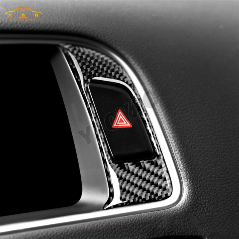 Фото Углеродное волокно для Audi Q5 SQ5 8R 2009-2017, автомобильная кнопка аварийного освещения, внутренняя наклейка №4