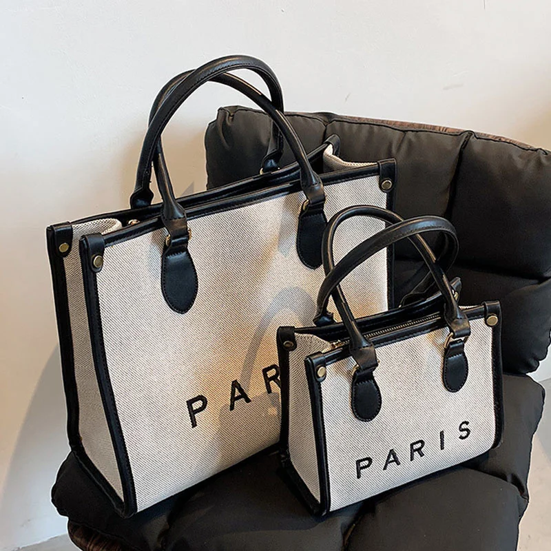 

Сумка женская холщовая, саквояж на плечо большой вместимости, Роскошный дизайнерский чемоданчик кросс-боди, повседневный тоут, мессенджер