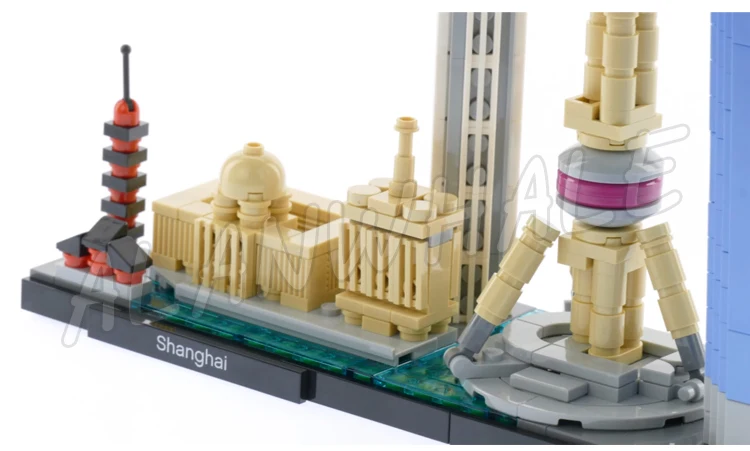 669 шт. архитектура Skyline современная Шанхайская восточная жемчужная башня зона Bund