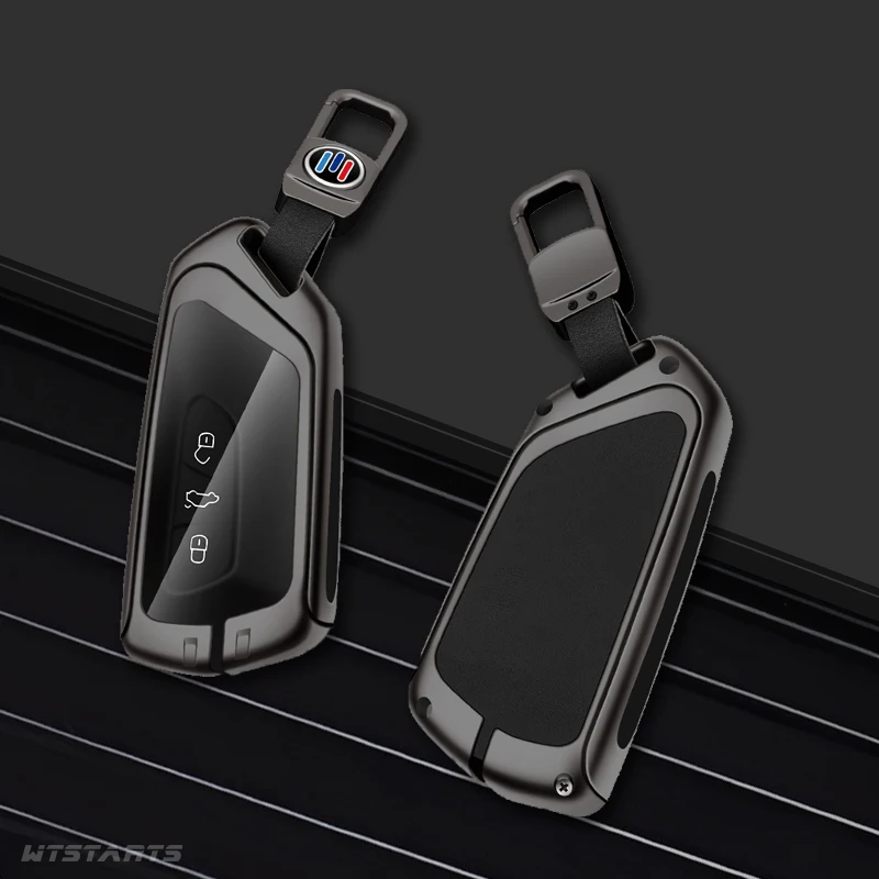 

Zinc Alloy Car Leather Keychain Case Shell For Volkswagen Golf 8 MK8 For Skoda Octavia A8 SEAT Leon MK4 Interior Accessories