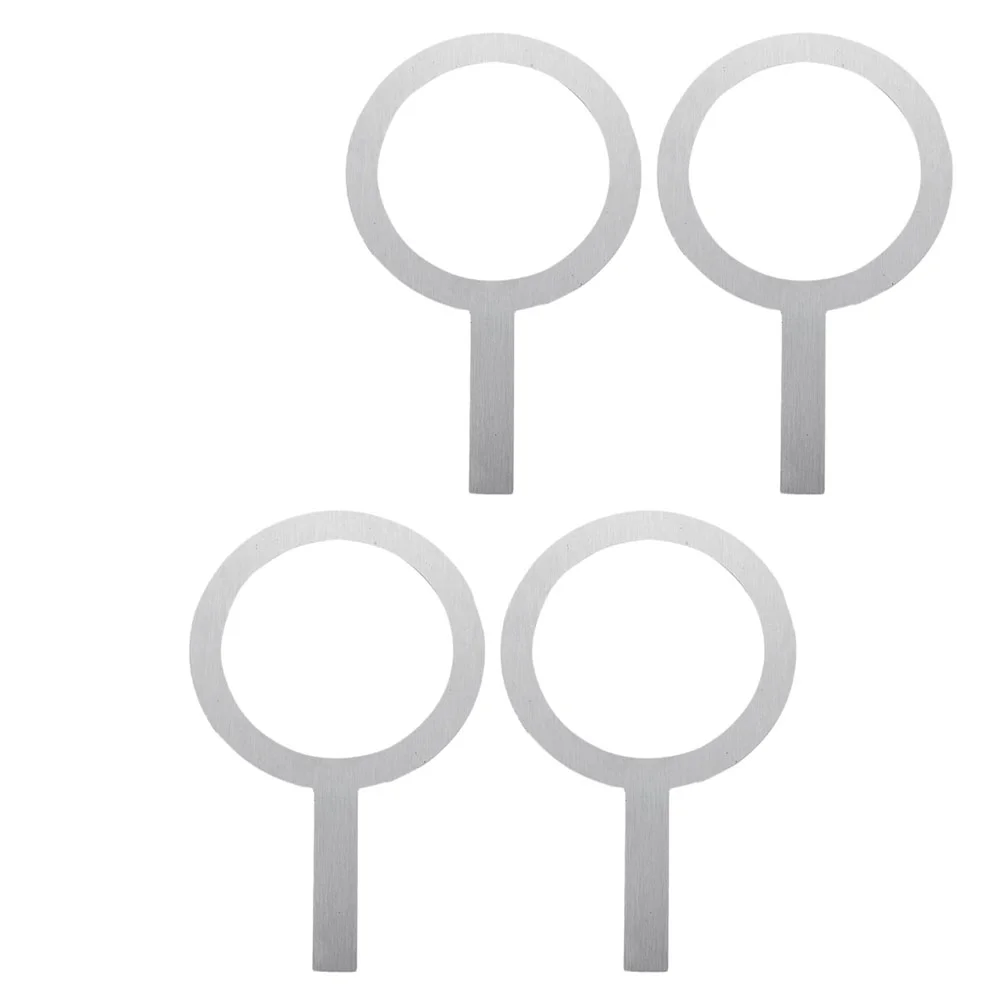 

4 Pcs Milk Tea Baking Rings Espresso Set Tea Cup Gasket Dessert Brulee Making Tool Stainless Steel Baking Cup Rim