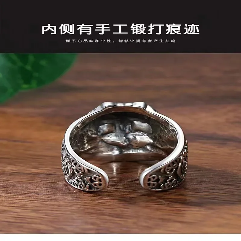 Мужское серебряное кольцо в стиле ретро серебро пробы