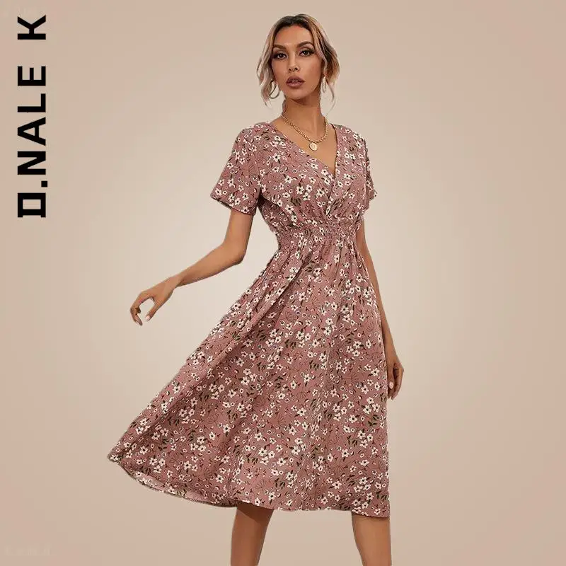 Женское платье с коротким рукавом D.Nale K мягкое недорогое вечерние нее