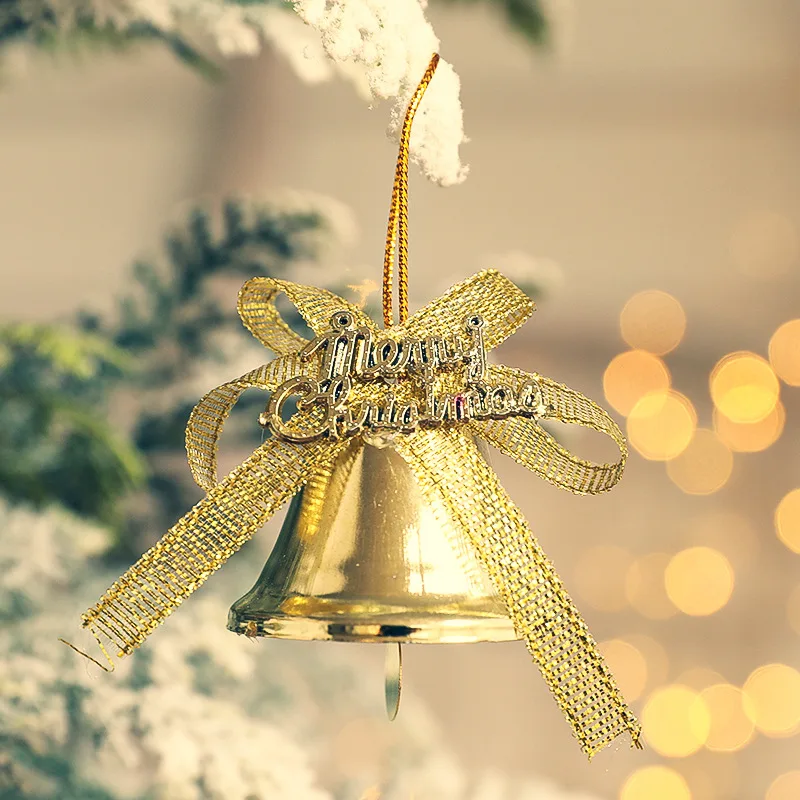 Украшение для рождественской елки пластиковый подвесной колокольчик маленький