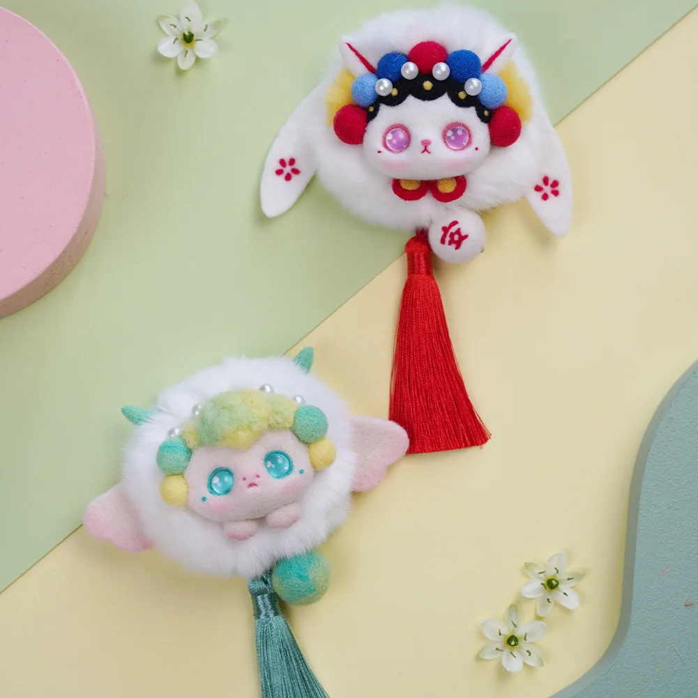 

Wool Felt Needle Felting Craft Kit New Year Rabbit Handmade DIY Material Package Gift National Style Ornaments Wool Felt Poke