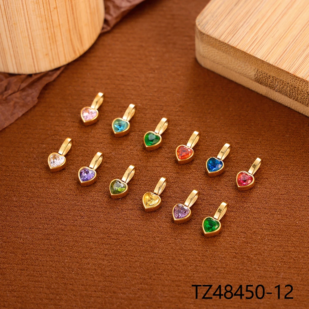 Камень камень цветной кубический цирконий подвески с сердцем любовь