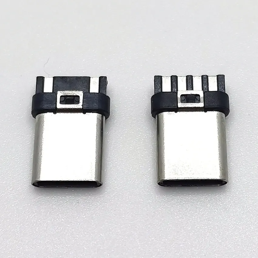 Usb 3.1 tipo c Conector Pinos Macho Soquete Receptáculo Através de Furos Pcb 180 Vertical Escudo Usb-c Dados de Carregamento Diy 10 Peças