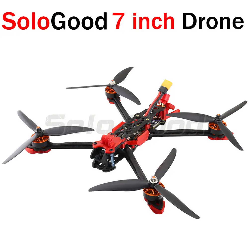 

SoloGood FPV Дрон Квадрокоптеры 280 мм 7 дюймов рамка MAK4 MW800 Caddx Ant 2507-1800KV двигатель AOCODA F405 60A Foxeer антенна