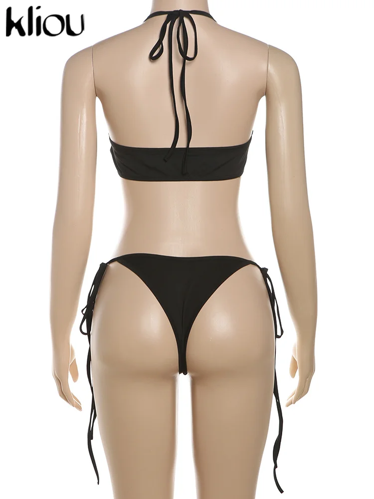 Kliou летний женский супер-короткий пляжный стиль молочный шелк комплект из двух