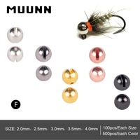 muunn 500pcs 2 02 53 03 54 0mm tungsten slotted beads fly tying material multi color fly fishing accessory electroplat