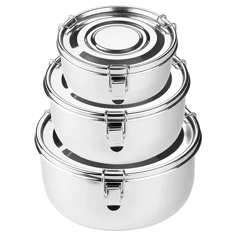 

2022 Original Premium Stainless Steel Food Storage Container Class 304 Leakproof Airtight And Odor Resistant