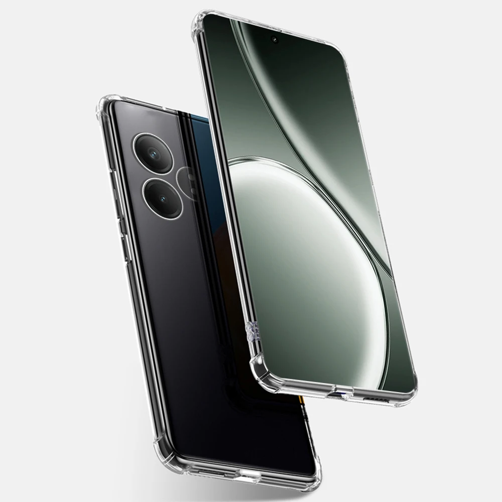 Защитный противоударный чехол для камеры Realme GT 6 T GT6T 5G прозрачный мягкий из ТПУ