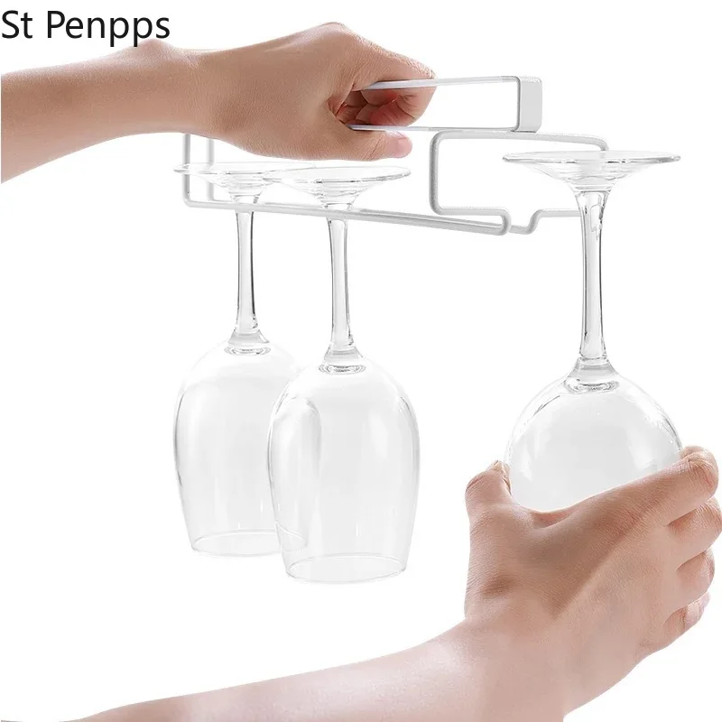 Stemware перевернутая Полка Для Хранения Винных Бокалов подвесная железная стойка