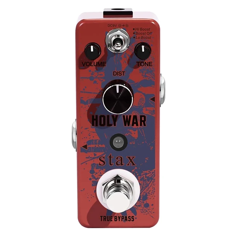 

Металлическая педаль Stax для электрогитары, искажение звука в стиле Святого войны, тяжелая металлическая педаль для электрогитары, классиче...