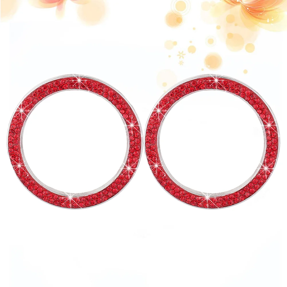 

Car Bling Ring Sticker Key Engine Crystal Auto Decor Emblem Start Button Ignition Rhinestone Stop Decal Knob