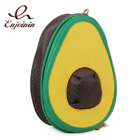novelty avocado crossbody bag for young girls fashion women purses and handbags cartoon chain shoulder bag fruit shaped clutch