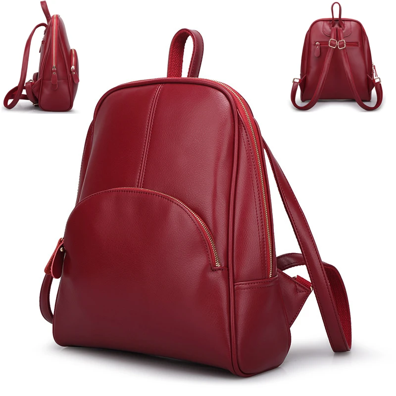 

CFUN YA 2022 New Women Backpack Travel Summer PU Leather Small Backpacks School Bags for Teenage Girls Shoulder Bag Bagpack