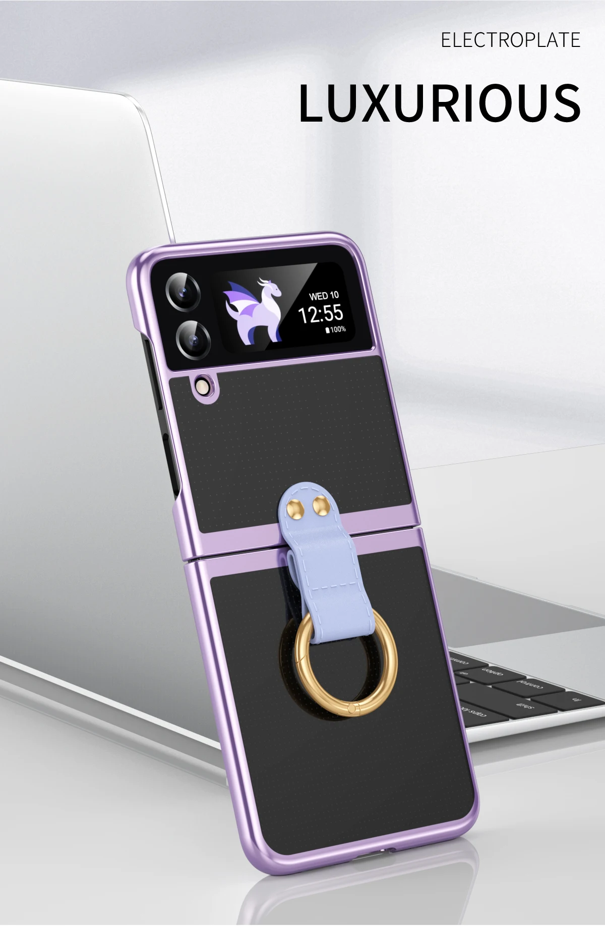 

Модный прозрачный чехол с гальваническим покрытием для Galaxy Z Flip 4 3 5G, чехол для телефона, ультратонкая защита, Противоударная задняя крышка