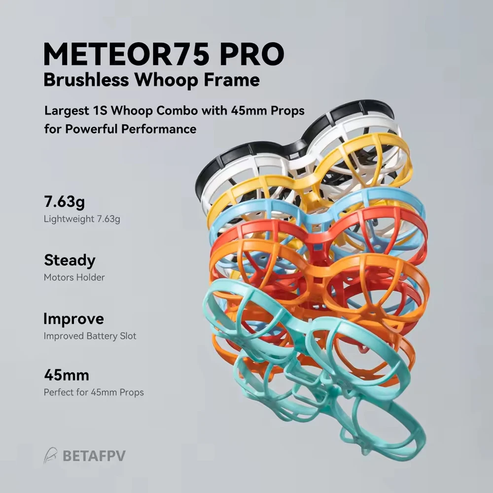 Фото BETAFPV Meteor75 Pro 80.8 мм 1S HD Whoop 1102 22000KV 5.5 мин ArtLynk для комплекта FPV квадрокоптера для использования в помещении и на улице. №5