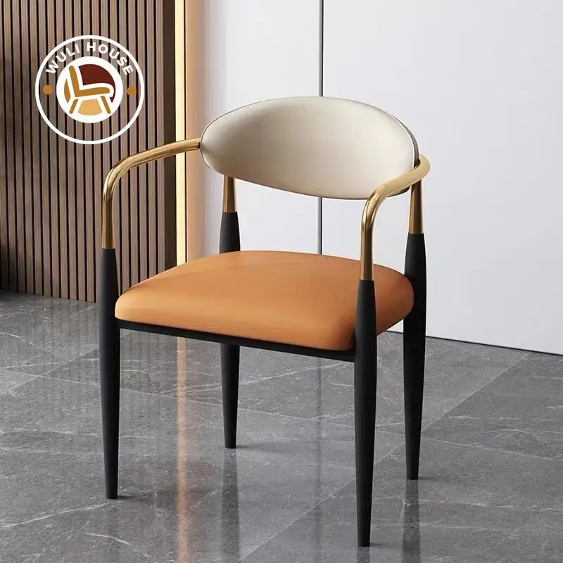 

Nordic Luxury Dining Chairs Modern And Minimalist Home Designers Backrest Armrests Dining Tables Chairs Restaurants Chairs New
