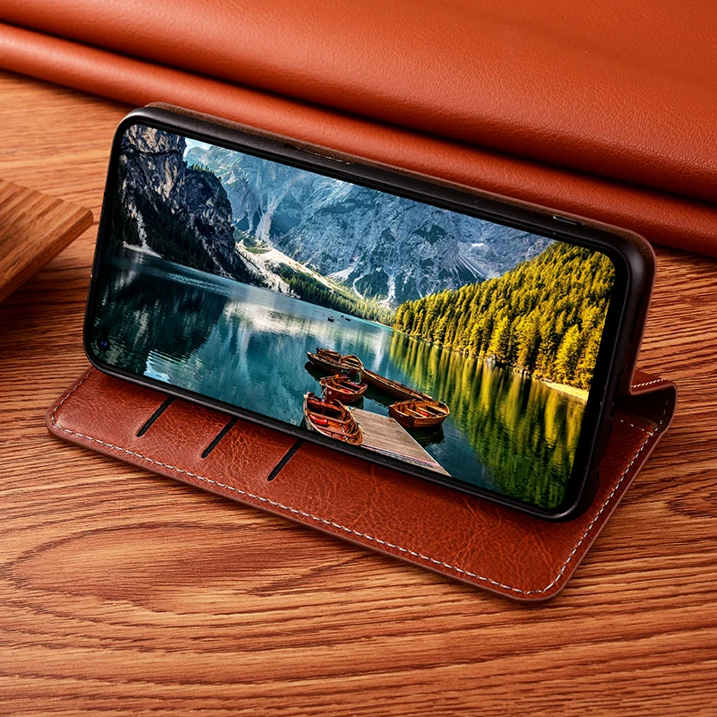 Luxury Genuine Leather Wallet Case For Huawei Y5 Y6 Y7 Y9 Pro Prime 2018 2019 Y6S Y5P Y6P Y7P Y8P Y9S Magnetic Flip Cover