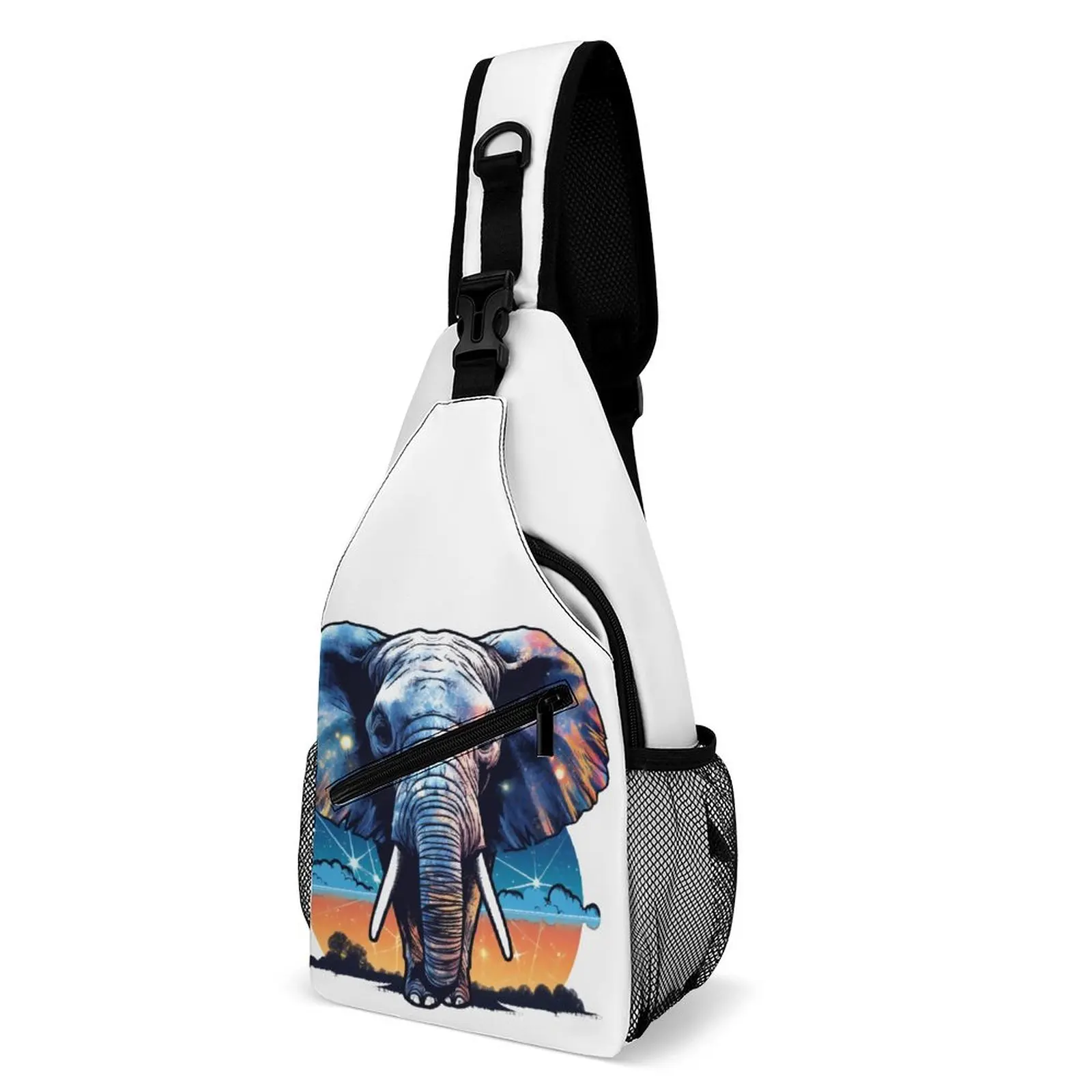

Elephant Chest Bags Women Sky Landscape Detail Design Graphic Design Shoulder Bag Leisure Phone Crossbody Bag Travel Sling Bags