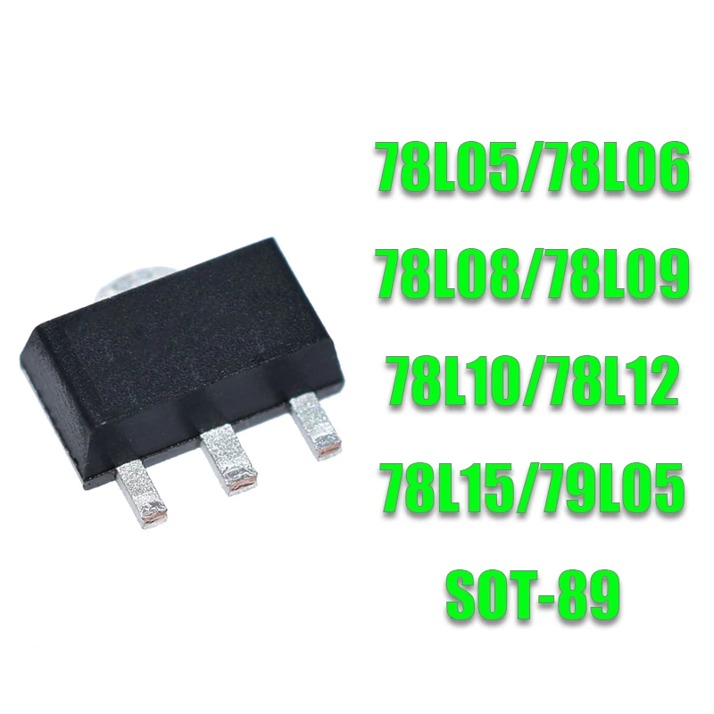 Триод 78L05 SOT89 SOT SMD SOT-89, 20 шт., 78L06 78L08 78L09 78L10 78L12 78L15 79L05