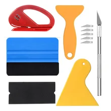 Car Wrapping Tools Kit Vinyl Scraper Cutter Film Squeegee Vinyl Spatulas Plastic Wrap Tool Window Tinting Tools Car Accessories