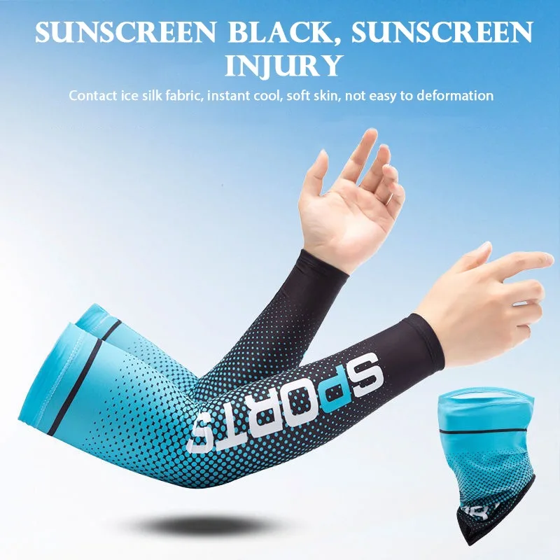 

2022 New Long Gloves Sun UV Protection Hand Protector Cover Arm Sleeves Ice Silk Sunscreen Sleeves Outdoor Arm Cool Sport Cycli