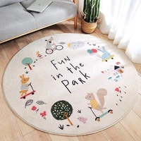 childrens small animal imitation cashmere rug furry mat cute cartoon circle carpets for living room floor carpet bedroom rugs